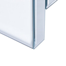 Beliani 3 Drawer Bedside Table Lorris Glass Mirrored Silver - thumbnail 9