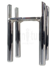 L&F 4 Chrome Furniture Settee Legs Cabinet Sofa Metal Feet 170mm High Chair Beds - thumbnail 7