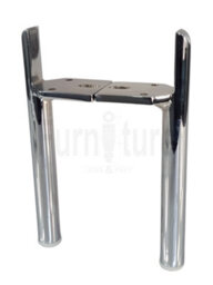 L&F 4 Chrome Furniture Settee Legs Cabinet Sofa Metal Feet 170mm High Chair Beds - thumbnail 5