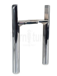 L&F 4 Chrome Furniture Settee Legs Cabinet Sofa Metal Feet 170mm High Chair Beds - thumbnail 3