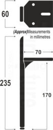 L&F 4 Chrome Furniture Settee Legs Cabinet Sofa Metal Feet 170mm High Chair Beds - thumbnail 2