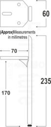 L&F 4 Chrome Furniture Settee Legs Cabinet Sofa Metal Feet 170mm High Chair Beds - thumbnail 8