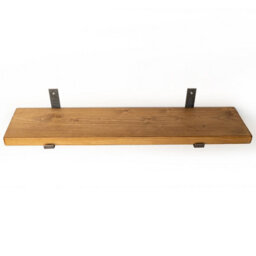 Toolty Rustic Handmade Wall Shelf, Wall Mounted, 90Cm X 14.5Cm Up Design, Medium Oak, Handcrafted Vintage Style - thumbnail 4