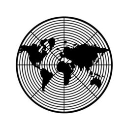 Decortie Modern Metal Wall Art Dart World Design Home Ornament Decorative Minimalist Hanging Wall Sculpture, Black - thumbnail 2