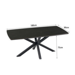 More4Homes Juno Sintered Stone Ceramic Concrete Dining Table - thumbnail 5