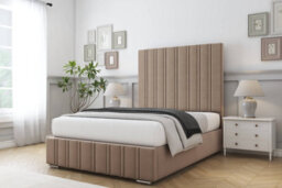 "Sloomy Langston Mink Plush Bed Frame With Mattress With 50"" Upholstered Headboard 3' Single" - thumbnail 2