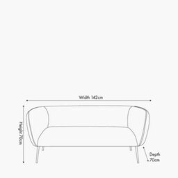 Pacific Lifestyle Lucca Dove Grey Velvet Upholstered Sofa With Metal Legs - thumbnail 9