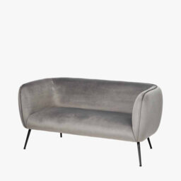 Pacific Lifestyle Lucca Dove Grey Velvet Upholstered Sofa With Metal Legs - thumbnail 3