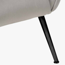 Pacific Lifestyle Lucca Dove Grey Velvet Upholstered Sofa With Metal Legs - thumbnail 7