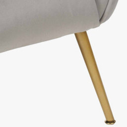 Pacific Lifestyle Lucca Dove Grey Velvet Upholstered Sofa With Metal Legs - thumbnail 6