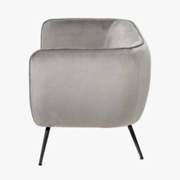 Pacific Lifestyle Lucca Dove Grey Velvet Upholstered Sofa With Metal Legs - thumbnail 5