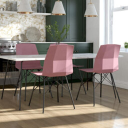 Dorel Home Riley Molded Dining Chair Pink - thumbnail 1