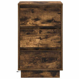 Berkfield Bedside Cabinet With Led Smoked Oak 39X34.5X65 Cm Engineered Wood - thumbnail 6