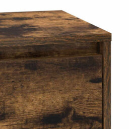 Berkfield Bedside Cabinet With Led Smoked Oak 39X34.5X65 Cm Engineered Wood - thumbnail 9