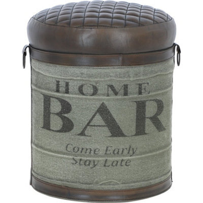 Ashwood Leather Home Bar Stool Brown/grey - image 1