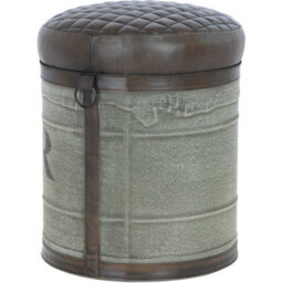 Ashwood Leather Home Bar Stool Brown/grey - thumbnail 3