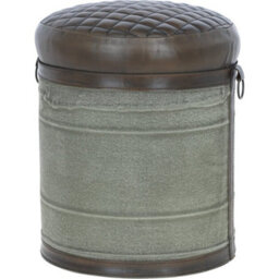 Ashwood Leather Home Bar Stool Brown/grey - thumbnail 4