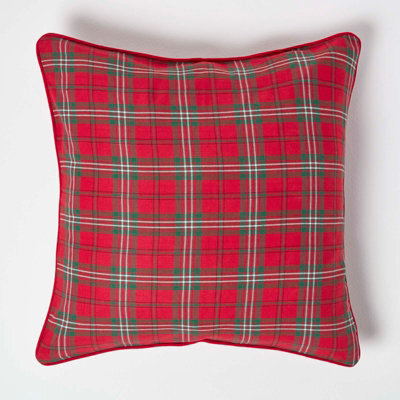 Homescapes Cotton Edward Tartan Cushion Cover, 45 X 45 Cm - image 1