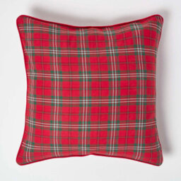 Homescapes Cotton Edward Tartan Cushion Cover, 45 X 45 Cm - thumbnail 1