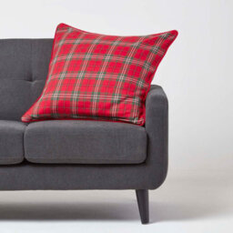 Homescapes Cotton Edward Tartan Cushion Cover, 45 X 45 Cm - thumbnail 4
