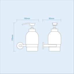 Nes Home Wall Mounted Soap Dispenser Matte Black - thumbnail 2