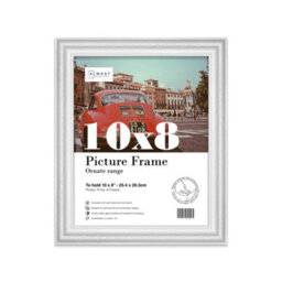 10X8 White Ornate Picture Frame (25.4 X 20.3Cm) Poster, Photo, Artwork, Gallery Wall Or Print - thumbnail 1