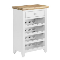 Statement Furniture Florence Wine Rack With Drawer - White - thumbnail 3