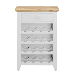 Statement Furniture Florence Wine Rack With Drawer - White - thumbnail 2