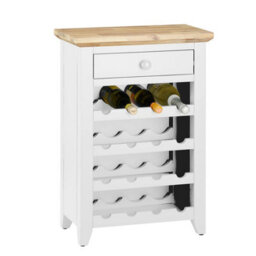 Statement Furniture Florence Wine Rack With Drawer - White - thumbnail 5