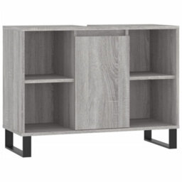 Berkfield Bathroom Cabinet Grey Sonoma 80X33X60 Cm Engineered Wood - thumbnail 2