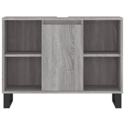 Berkfield Bathroom Cabinet Grey Sonoma 80X33X60 Cm Engineered Wood - thumbnail 6