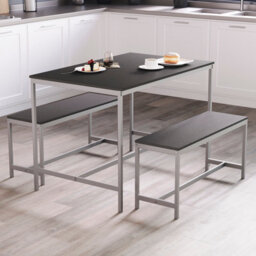 Lassic Vida Designs Roslyn 4 Seater Dining Table With Bench Set, Black - thumbnail 4