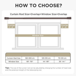 Oxford Homeware Satin Black Nickel Effect Extendable Curtain Pole With Metal Cylinder Finials, (L)1600mm-3000mm (Dia) 28mm - thumbnail 5