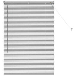Berkfield Window Blind With Curtains Manual Silver Aluminium - thumbnail 2