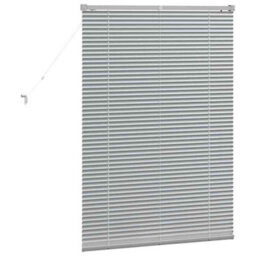 Berkfield Window Blind With Curtains Manual Silver Aluminium - thumbnail 7