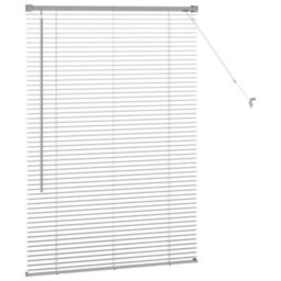 Berkfield Window Blind With Curtains Manual Silver Aluminium - thumbnail 6