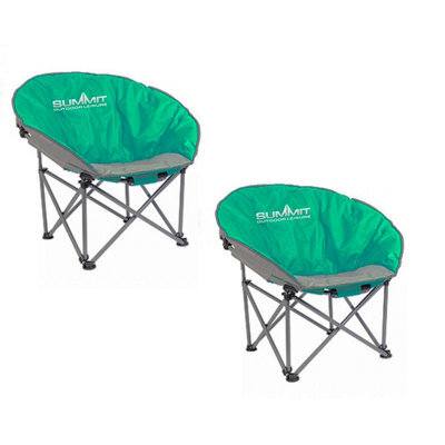 Summit 2X Green Folding Bucket Camping Chair Portable Padded Folding Orca Chair Carry Bag - image 1