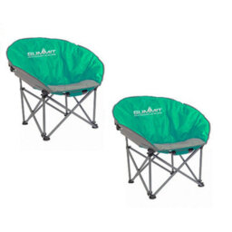 Summit 2X Green Folding Bucket Camping Chair Portable Padded Folding Orca Chair Carry Bag - thumbnail 1