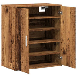 Berkfield Shoe Cabinet Old Wood 60X35X70 Cm Engineered Wood - thumbnail 8
