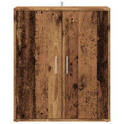 Berkfield Shoe Cabinet Old Wood 60X35X70 Cm Engineered Wood - thumbnail 5