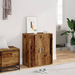 Berkfield Shoe Cabinet Old Wood 60X35X70 Cm Engineered Wood - thumbnail 3