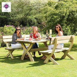 Harriet 6 Seater Dining Set Garden Dining Set By Zest Outdoor Living - thumbnail 1