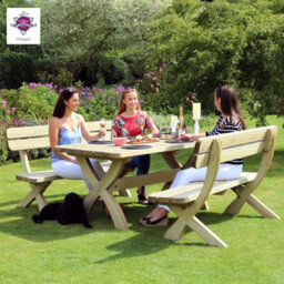 Harriet 6 Seater Dining Set Garden Dining Set By Zest Outdoor Living - thumbnail 2