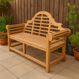 Teak Garden Bench Lutyens Style - thumbnail 3