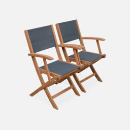 Sweeek - 6-Seater Extendable Wooden Garden Table Set With Chairs Natural 240X100X75 Cm - Almeria 6 - thumbnail 4
