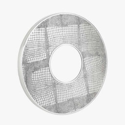 Pacific Lifestyle Antique Silver Metal Round Wall Mirror - thumbnail 3