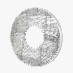 Pacific Lifestyle Antique Silver Metal Round Wall Mirror - thumbnail 4