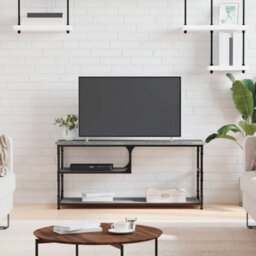 Berkfield Industrial Tv Cabinet Grey Sonoma 103X38X46.5 Cm Engineered Wood And Steel - thumbnail 2