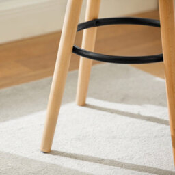 Sobuy Bar Stool With Metal Seat And Beech Wood Legs 15.4X15.4X28.7 Inch Load Capacity 150 Kg Fst89-G - Gold - thumbnail 7