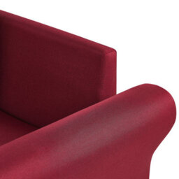 Beliani Corner Sofa 3 Seater Vikna Fabric Dark Red Right Hand - thumbnail 7